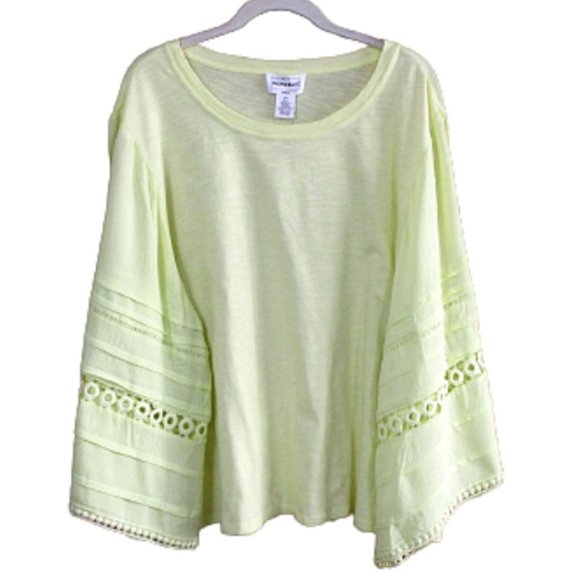 For The Republic Tops For The Republic Womens Plus Size Yellow Top